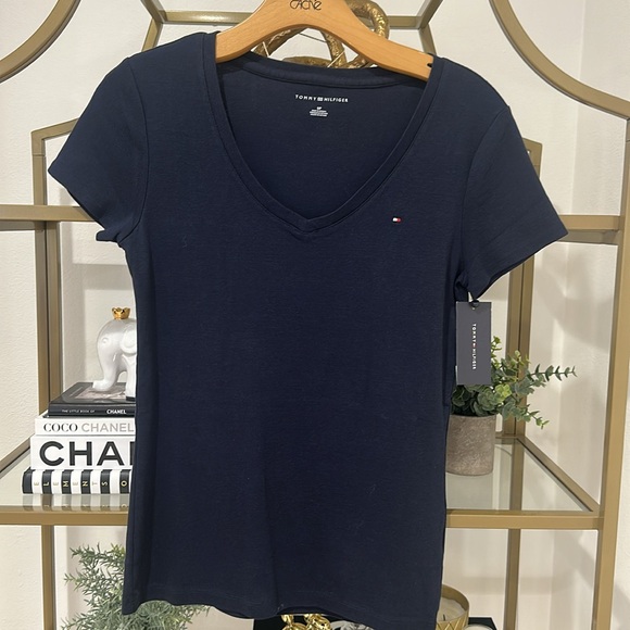 Navy V-neck T-shirt - Picture 5 of 7